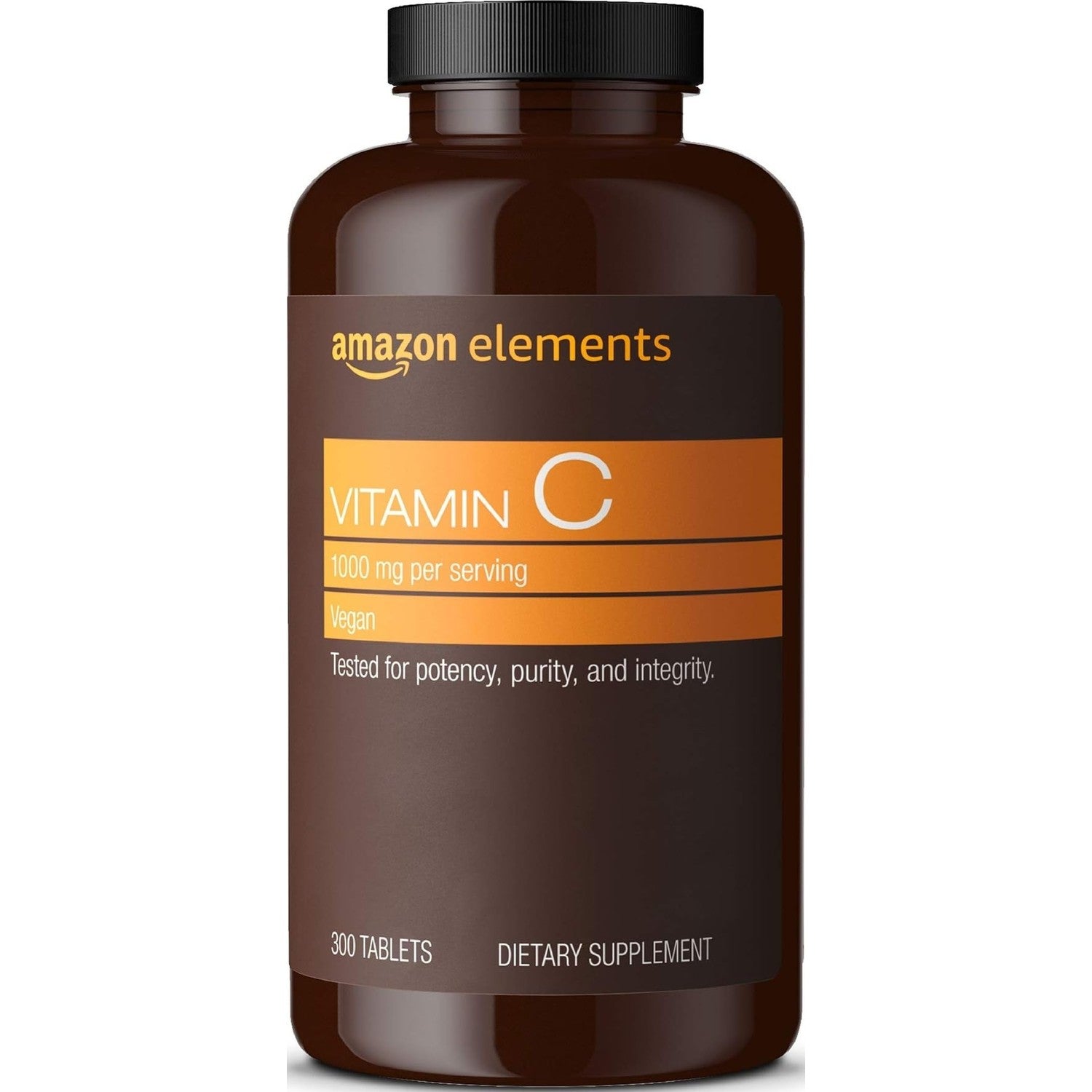Amazon Elements Vitamin C 1000mg, Supports Healthy Immune System, Vegan,10 Month Supply,300 Tablets(Pack of 4)