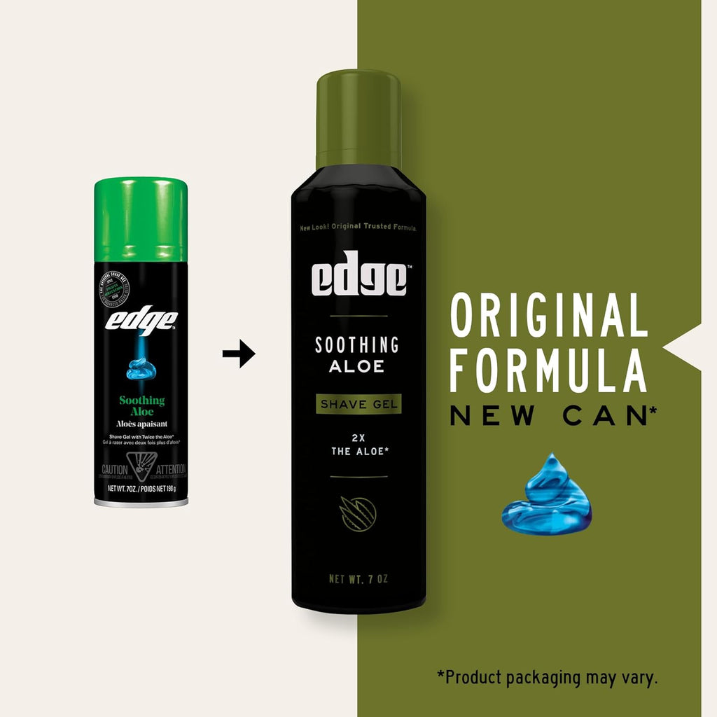 Buy now Edge Shaving Gel for Men, Soothing Aloe with Twice The Aloe, (6 Pack) - Shave Gel For Men That Moisturizes, Protects and Soothes To Help Reduce Skin Irritation at indiglob india