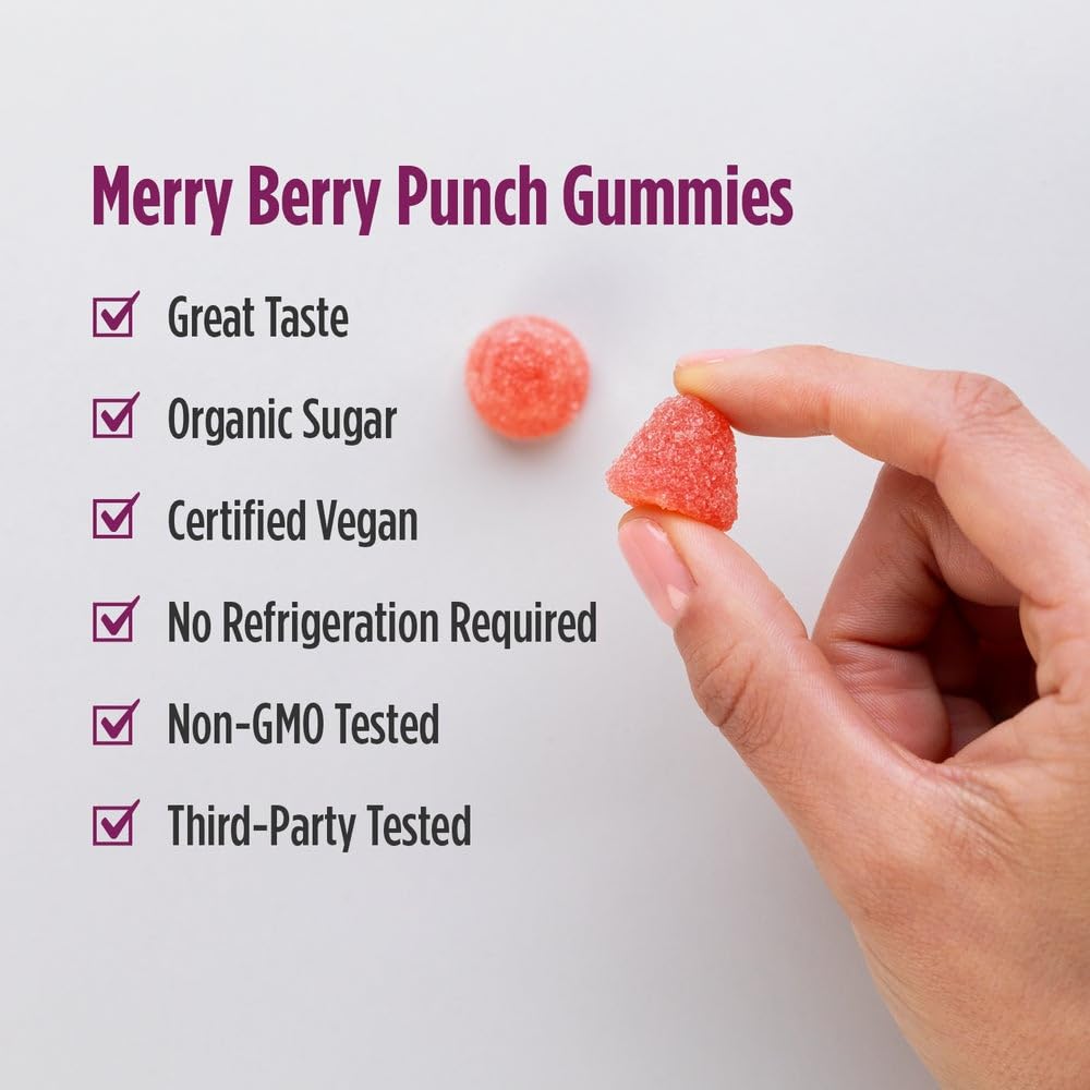 Nordic Naturals Kids Nordic Flora Probiotic Gummies, 1.5B CFU - 60 Count | Supports digestive & immune health. 1.5B CFU probiotics + prebiotic fiber. Non-GMO, Vegan. Berry Punch flavor. 30 Servings