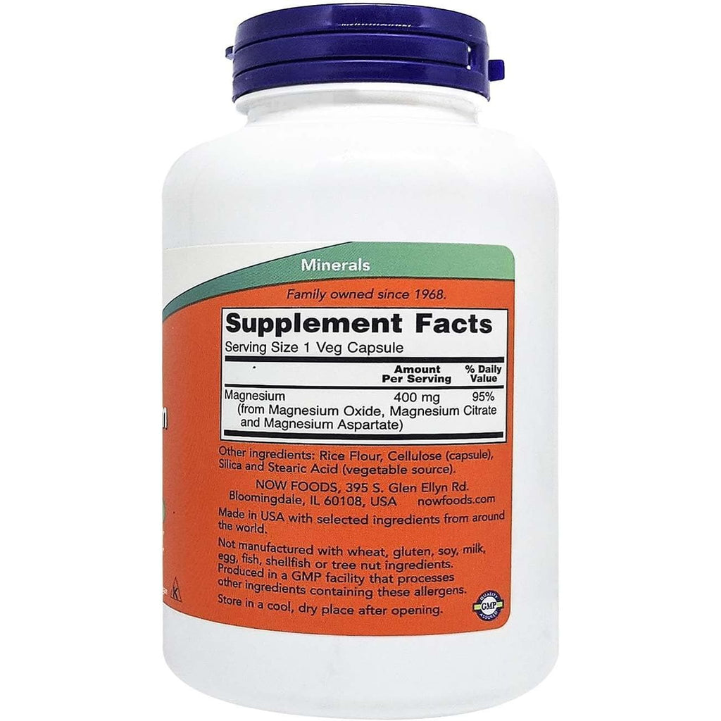 Buy now NOW Magnesium 400mg, 180 Veg Capsules at indiglob india