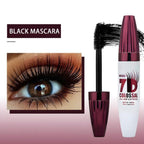 7D Waterproof Volume Mascara, Black Lengthening Thickening Softer Fuller Lashes Mascara,Long Lasting Natural Curling Lashes for Professional Eye Makeup, for Women and Girls (1Pcs)
