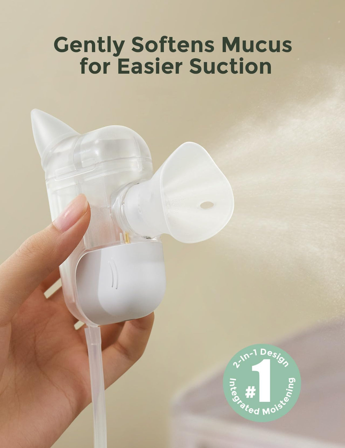 Momcozy BreezyClear Pro™ Nasal Aspirator for Baby, 75 kPa, 9 Levels