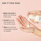 OUAI Anti Frizz Cream Travel Size - Phthalate & Sulfate Free (3 oz) | Moisturizing Hair Cream with Frizz Control & Heat Protection - Provides Hydration with Jackfruit & Beetroot Extract