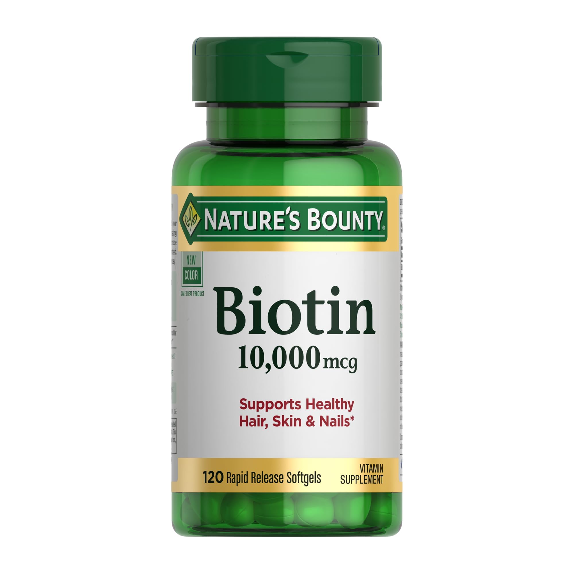 Buy now Nature's Bounty Biotin Hair Skin and Nails Vitamins, Supports Healthy Hair, Skin and Nails, 10,000 mcg, 120 Softgels (Pack of 1) 120 Count (Pack of 1) at indiglob india