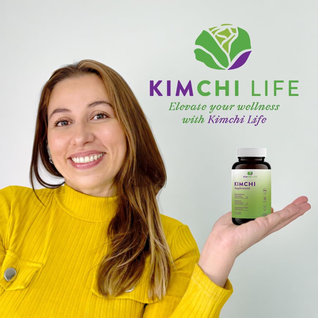 Premium Fermented Kimchi Capsules - Vegan & Natural 90 Caps