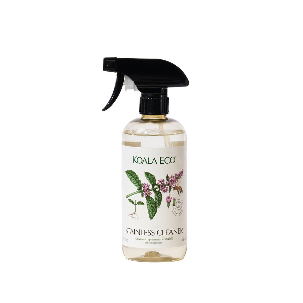 Koala Eco Stainless Steel & Chrome Cleaner, Peppermint Essential Oil, 16oz