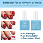 2 Pack Gel Nail Polish Remover, Gel Polish Remover for Nails, Easily Magic Soak-Off Gel Polish in 2-5 Minutes - Safe, No Need For Foil, Soaking Or Wrapping ( with 1 Cuticle Pusher and Nail Scraper)