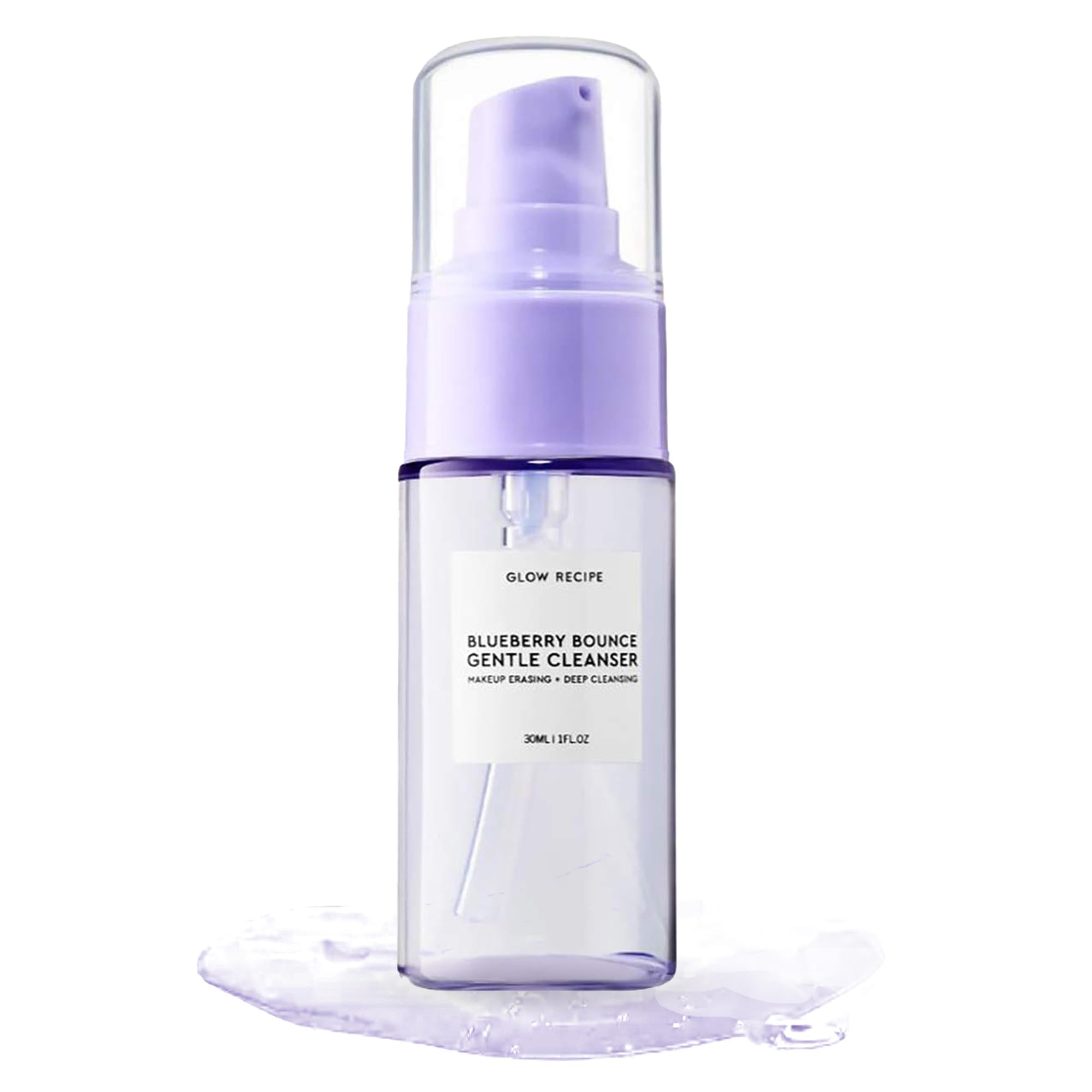 Buy now Glow Recipe Blueberry Bounce Exfoliating Face Wash, Travel Size - Foaming Facial Cleanser, Makeup Remover & Clarifying Mask - Hydrating Hyaluronic Acid & Gentle AHA for Sensitive Skin - Vegan, 30ml at indiglob india