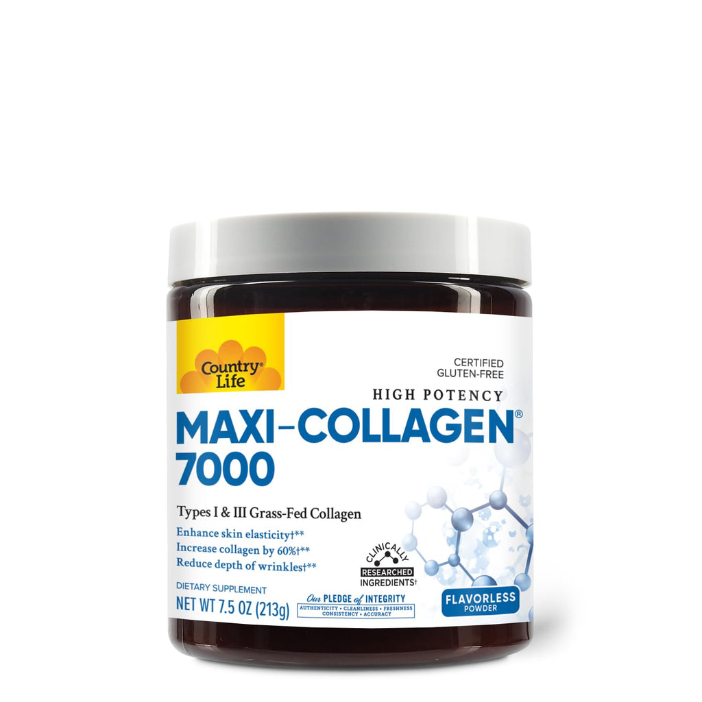 Country Life Maxi-Collagen 7000 Powder, Verisol Peptides, 7.5 oz