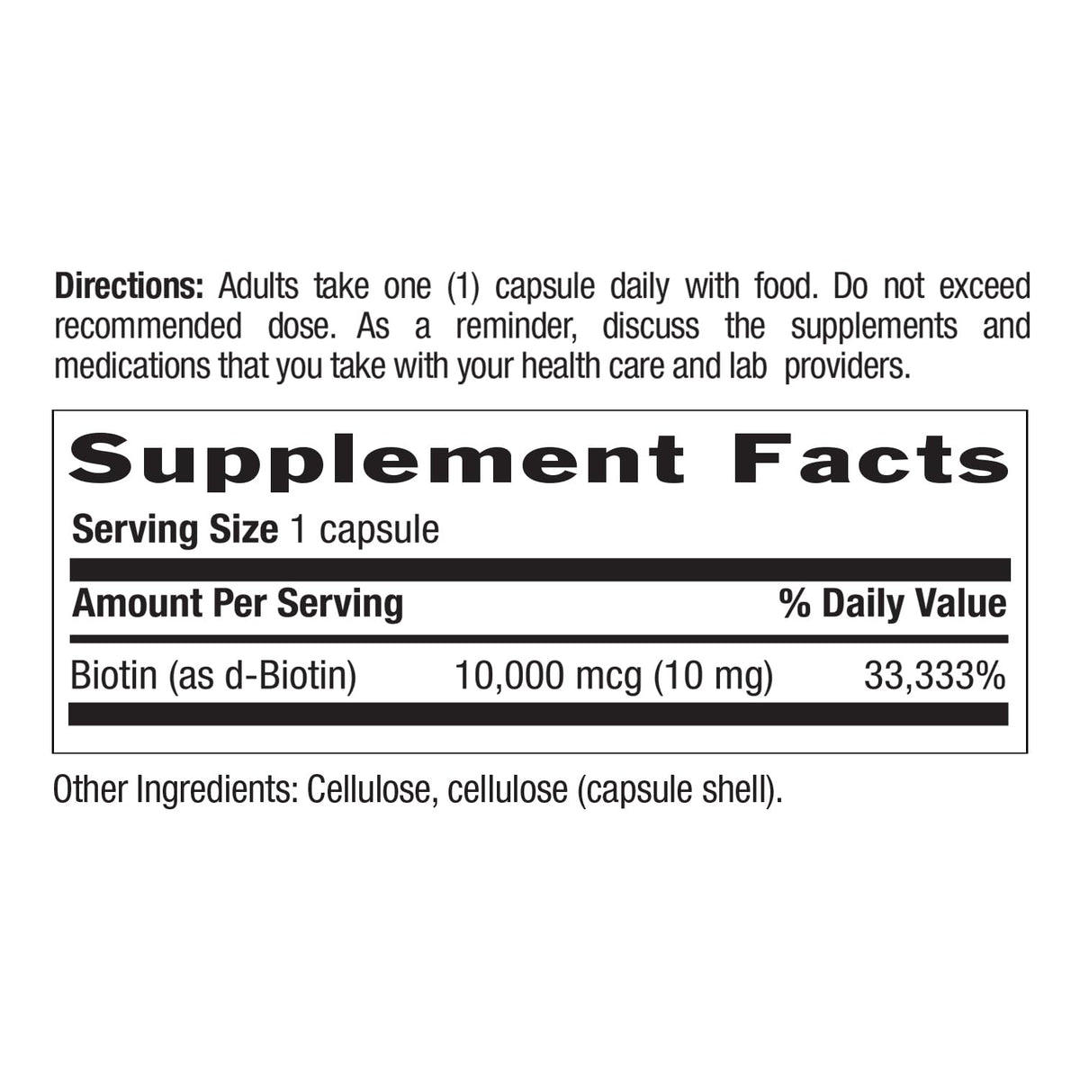Country Life High Potency Biotin 10 mg, 120 Capsules