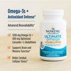 Nordic Naturals Omega Curcumin, 1200mg Omega-3 + 400mg Curcumin - 60 Count