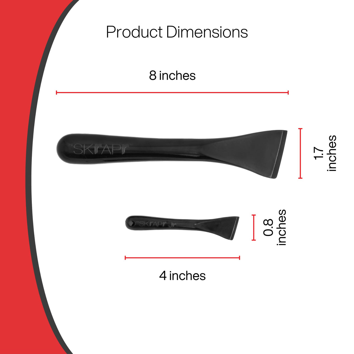 Plastic Scraper Tool, 2 Pack, Non-Scratch, 1.7 Inch Wide Blade