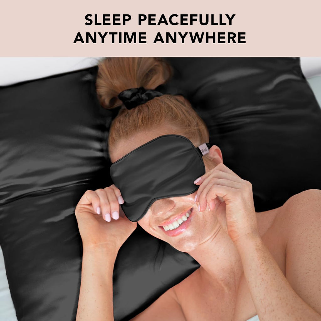 Buy now Kitsch Weighted Satin Sleep Mask - Weighted Eye Masks for Sleep and Travel - Lavender Sleeping Mask for Women and Men - Light Blocking, Adjustable Strap, Ultra-Soft (4.1oz/116g) at indiglob india