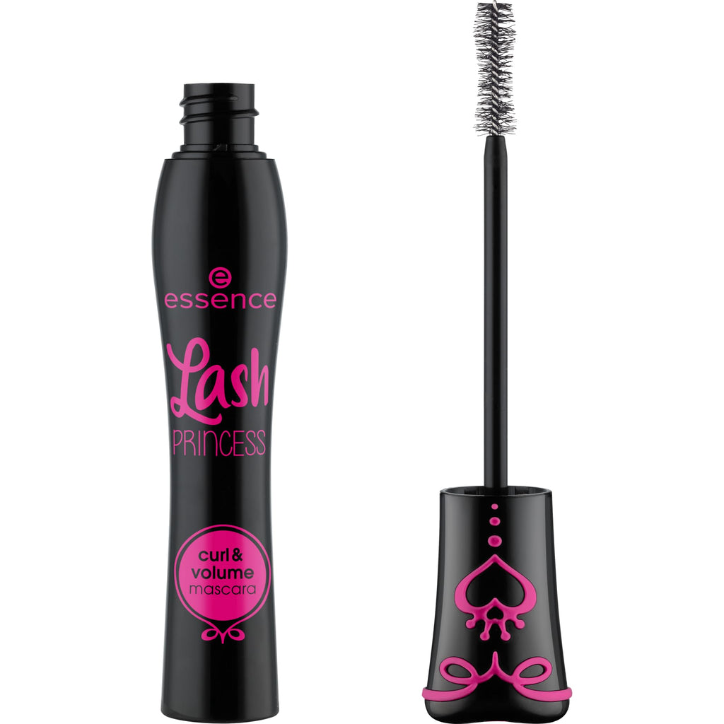 essence Lash Princess Curl & Volume Mascara, Black (Pack of 1) | Lifting, Volumizing & Lengthening Fiber Brush, Long-Lasting Lightweight Formula, Vegan, Cruelty Free, Paraben Free