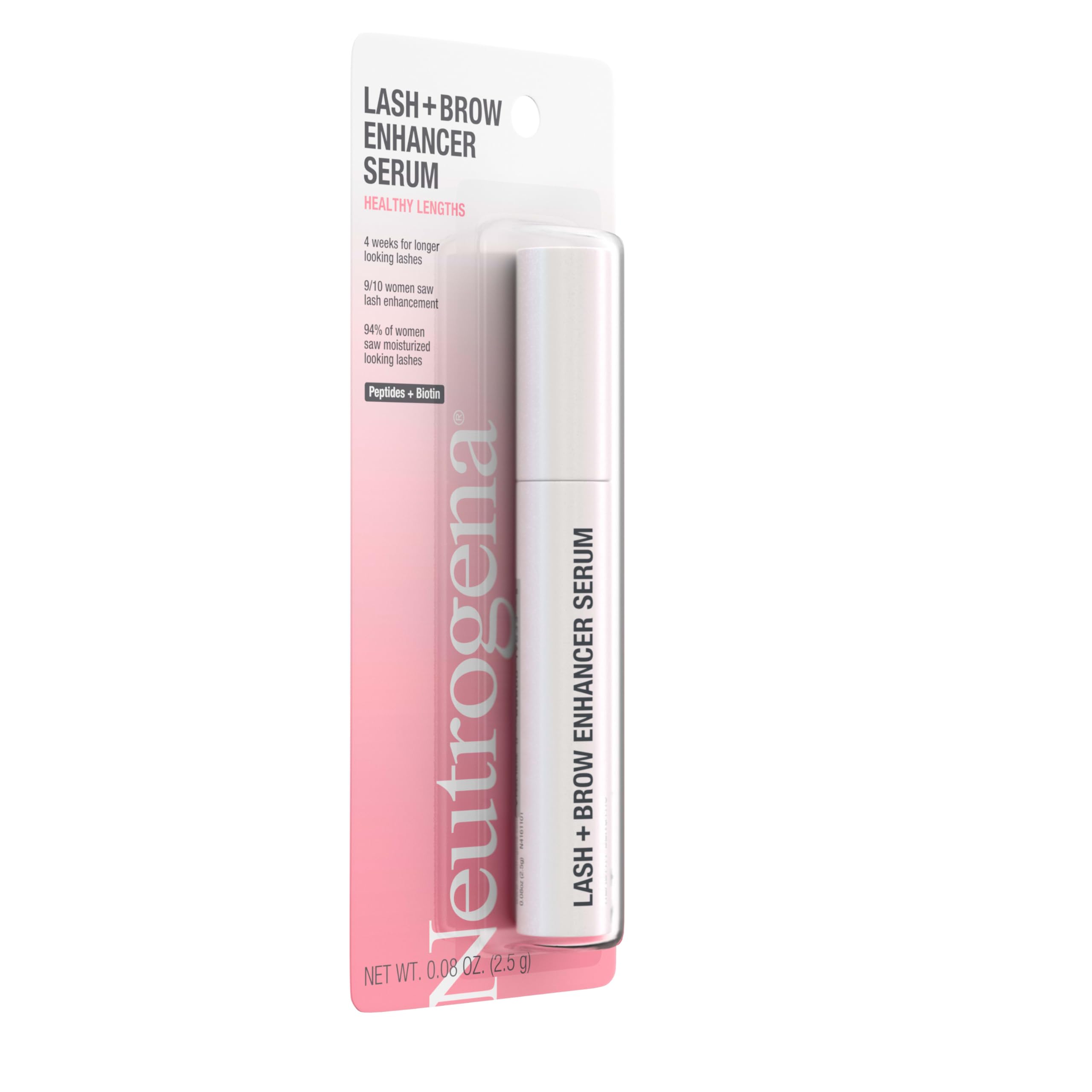 Buy now Neutrogena Healthy Lash + Brow Enhancer Serum For Unisex Adult Formulated with Biotin & Peptides; Nourishing & Conditioning Serum to Enhance the Look of Lashes & Eyebrows, 0.08 oz at indiglob india