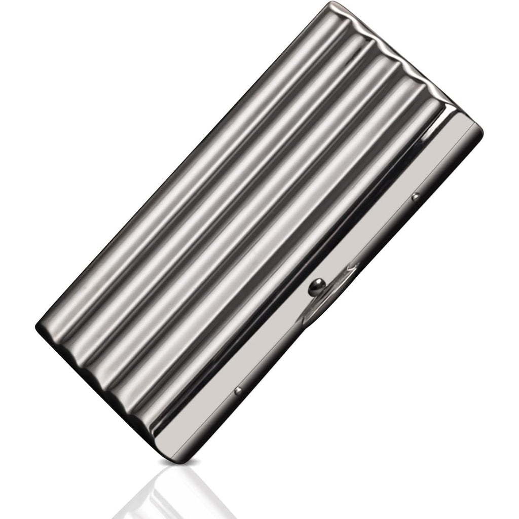 Buy now Creative Thin Portable Stainless Steel Pocket Carrying Cigarette Box Case for Holds 10 Regular Size Cigarettes (Not Included Cigarette) 1 Count (Pack of 1) at indiglob india