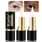 Kaely 2Pcs Gel Eyeliner Pencil, Natural Black Eyeliner Cream, Liquid Eye Liner Pencils for Older Women Waterproof, Smoky Eyeshadow Palette Goth Halloween Makeup Kit, delineador de ojos contra el agua