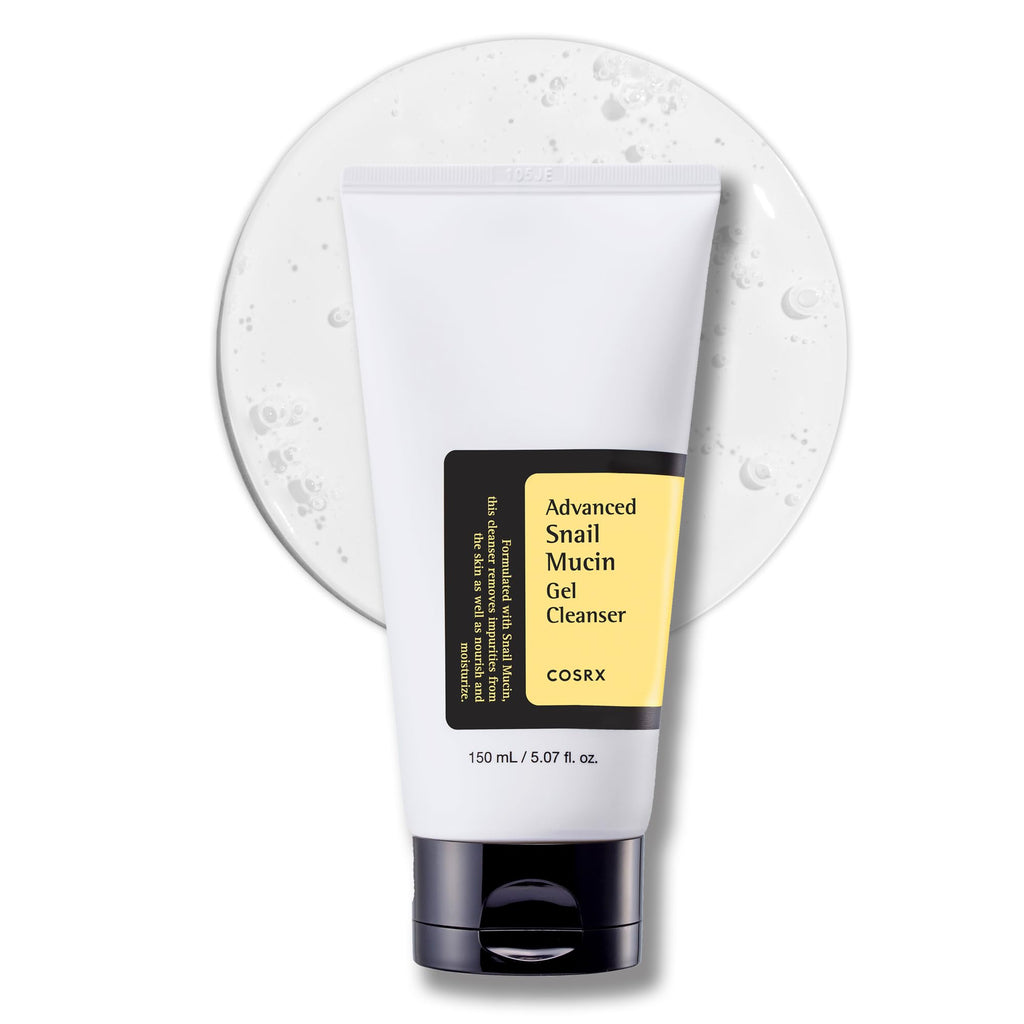 COSRX Advanced Snail Mucin Gel Cleanser for Dull, Sensitive Skin 5.07 oz. | Rich Daily Deep Cleansing Gel Cleanser for Dull, Dry & Sensitive Skin, Korean Skin Care, Korean Face Wash