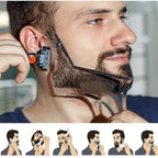 Buy now Men's Beard Shaping Tool With Inbuilt Comb Transparent Template Styling Comb Templates for Goatee Mustache Sideburns, Jaw Cheek/Neck Line, Symmetric/Curve/Step Cut (Clear) at indiglob india