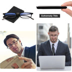 Buy now SKYOAK Evolved Folding Reading Glasses For Women Men Blue Light Blocking Anti UV Eyestrain Foldable Portable Compact Readers with Flat Hard Case Pocket Computer glasses 1.5 BLACK at indiglob india