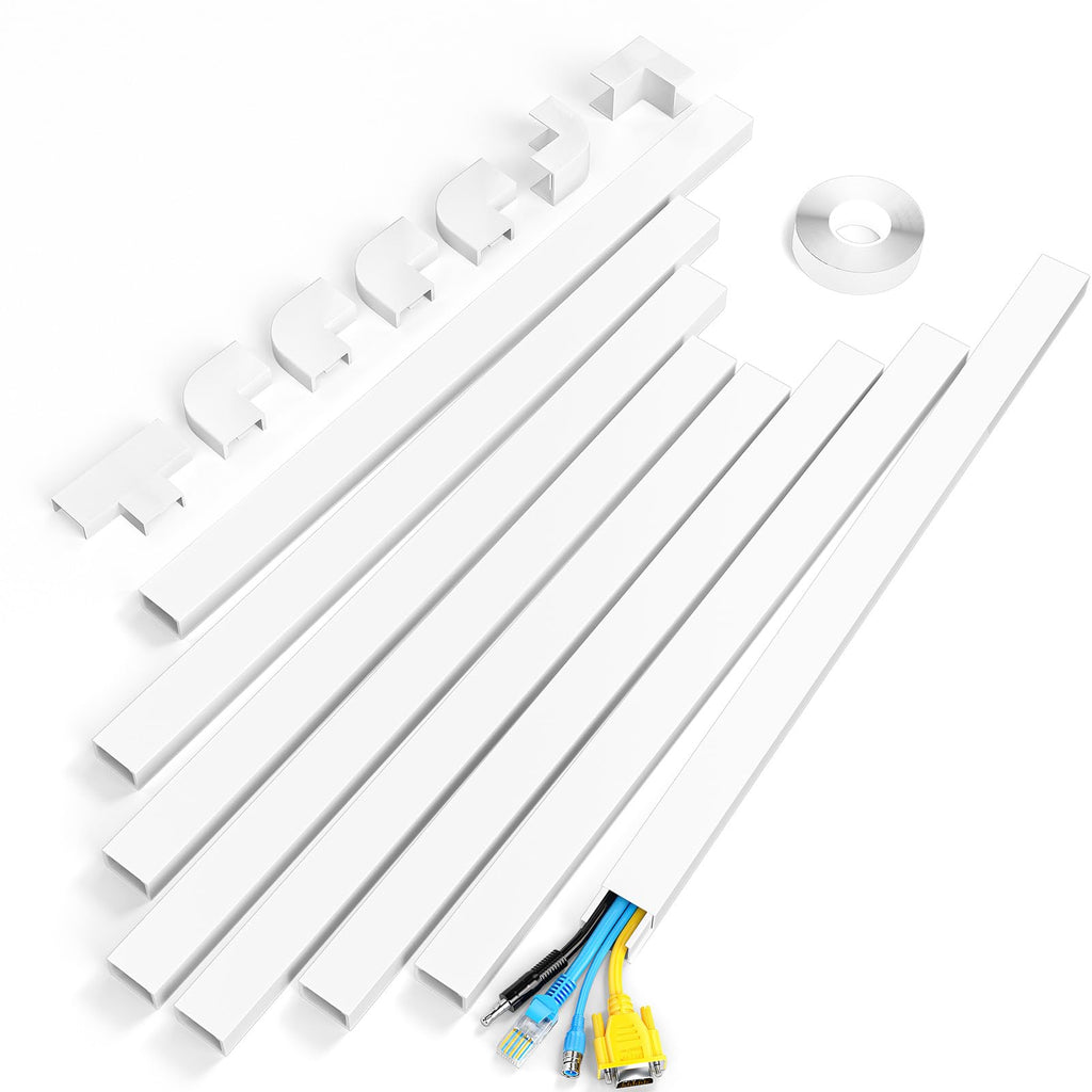 Buy now Yecaye Cord Hider, 113in One-Cord Cable Concealer, Cord Covers for Wires on Wall, Easy Install Cable Management Kit for 2 Small Wires, Cables Raceway Home Office, W0.59in H0.4in, White at indiglob india