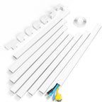 Buy now Yecaye Cord Hider, 113in One-Cord Cable Concealer, Cord Covers for Wires on Wall, Easy Install Cable Management Kit for 2 Small Wires, Cables Raceway Home Office, W0.59in H0.4in, White at indiglob india