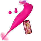 2 in 1 Clit Sucker High Frequency Clitoris G Spot Bullet Wand Vibrator, Suction Vibrator, Women Couples Adult Sex Toys, APP Remote Control Sucking Vibrator, Female Powerful Clitoral Nipple Stimulator