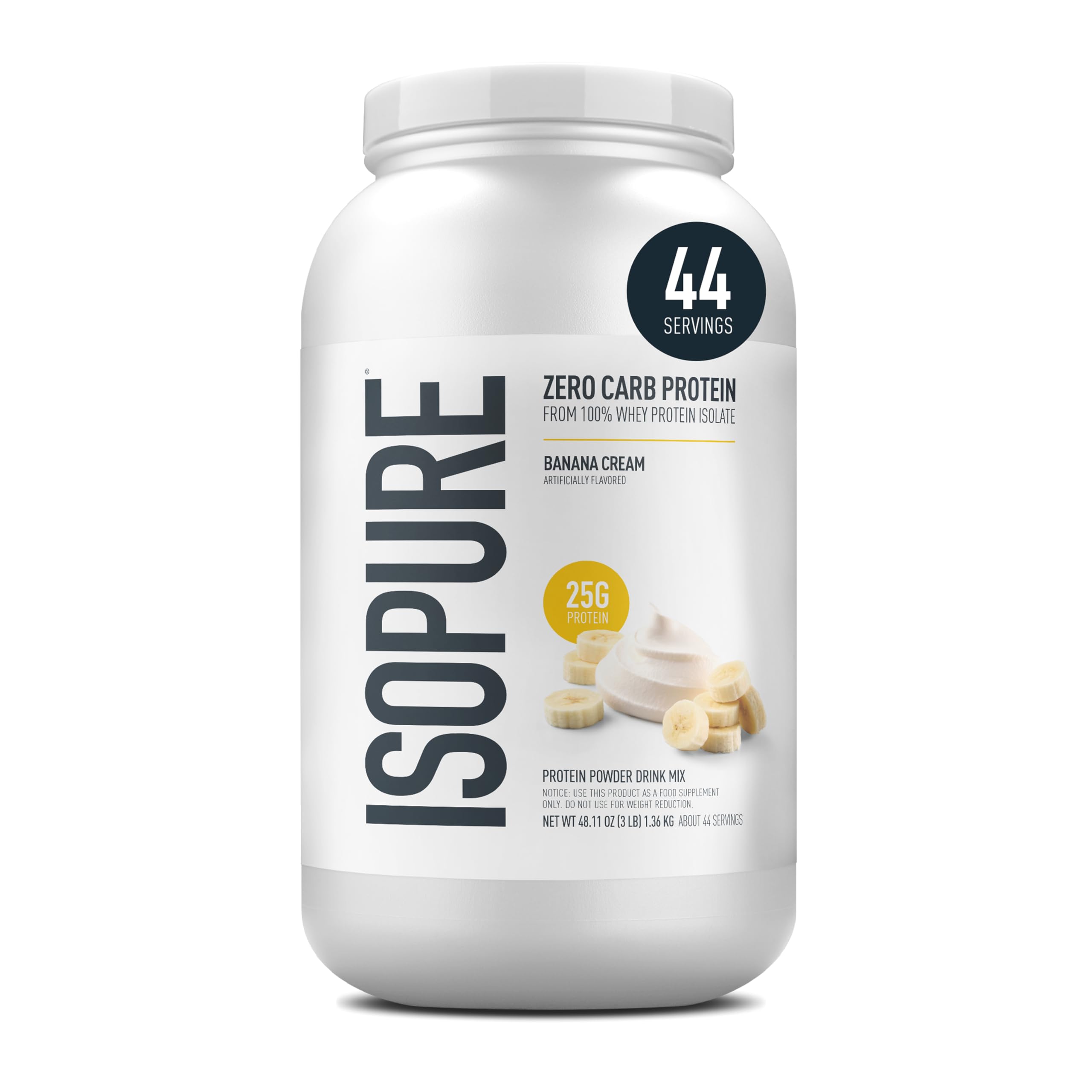 Buy now Isopure Zero Carb 100% Pure Whey Isolate Protein Powder, Lactose Free, Gluten Free, with Vitamins, Creamy Vanilla, 25g Protein Per Serving, 1 Lb, 15 Servings (Packaging May Vary) at indiglob india