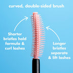 e.l.f. Lash 'N Roll Mascara, Black | Curling Mascara For Visibly Lifted Lashes, Lifts & Separates Lashes. Long-Lasting Formula, Vegan & Cruelty-Free