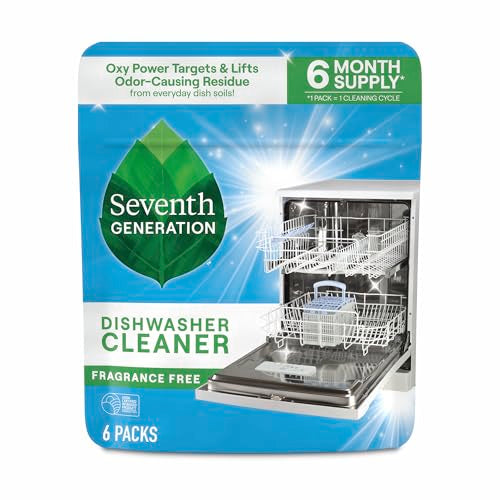 Buy now Seventh Generation Dishwasher Cleaning Packs 6 Count Free & Clear Removes odor-causing residue Powered by oxy power at indiglob india