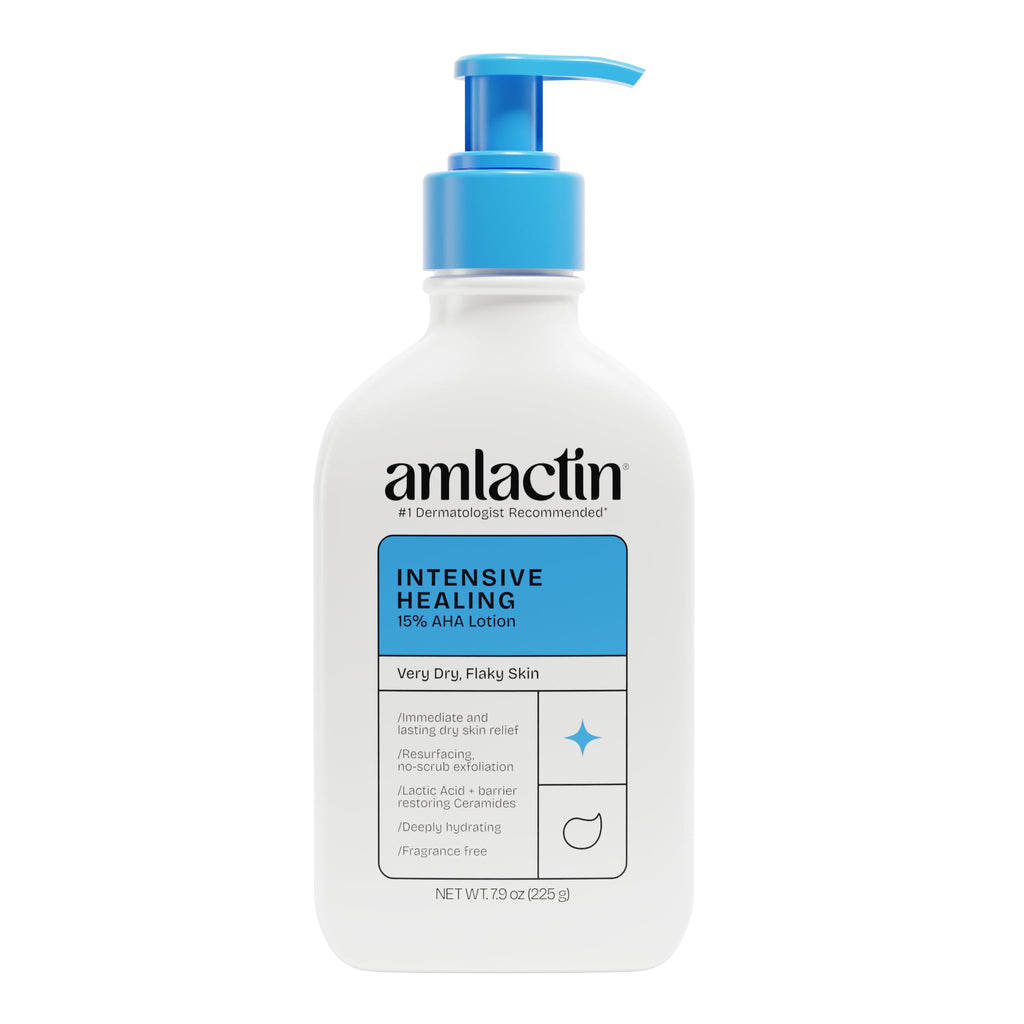 AmLactin Intensive Healing Body Lotion, 15% Lactic Acid, 14.1 oz | 15% body lotion with lactic acid and ceramide 3 exfoliates and deeply moisturizes extremely dry skin for smoother skin.
