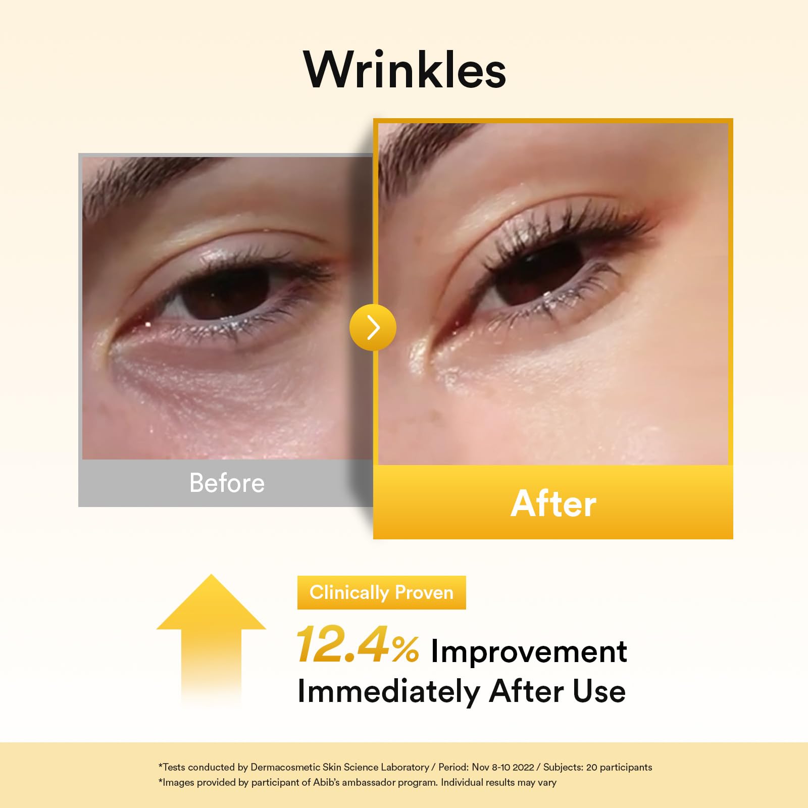 Abib Vegan Collagen Eye Patches for Wrinkles & Fine Line with Jericho Rose Jelly & Peptides, 60 Count, Korean Skin Care
