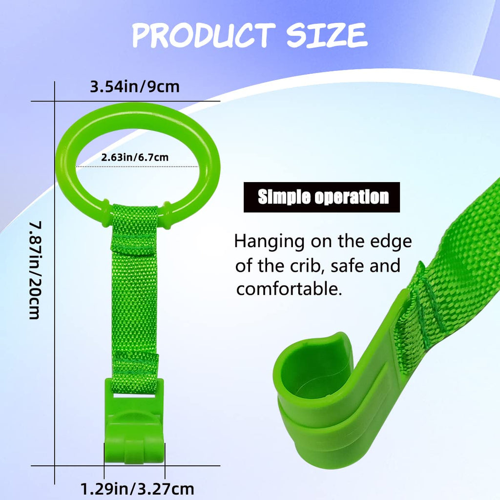 4 PCS Plastic Baby Crib Pull Rings Kids Walking Exercises Assistant Stand