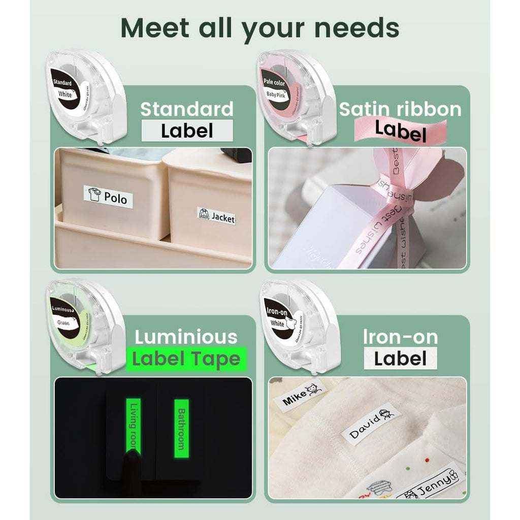 Buy now Phomemo P12 PRO Label Maker Machine with Tape, Mini Bluetooth Portable Thermal Labelmaker for Home, Office, Organizing, Kitchen, Wireless Small Label Makers with Multiple Templates, Green at indiglob india