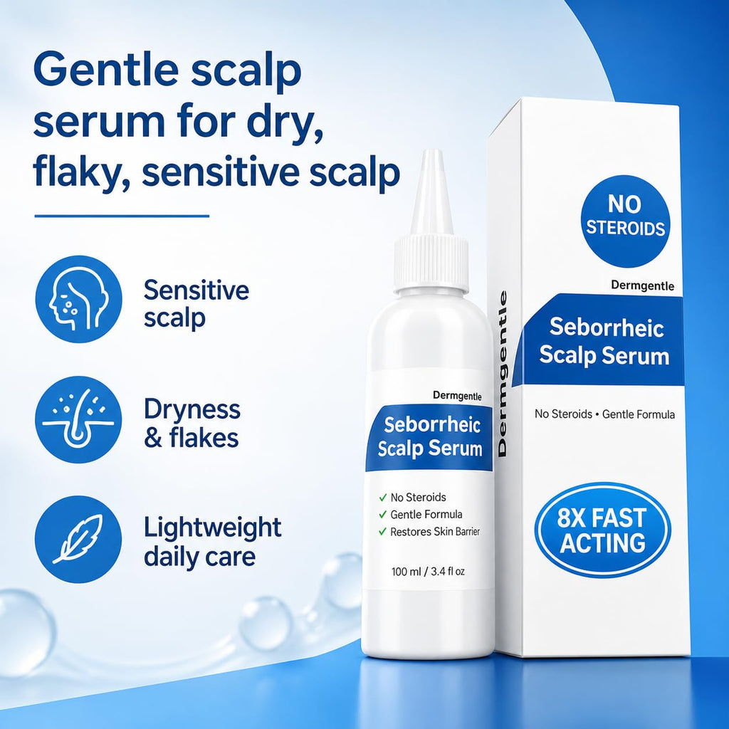 Seborrheic Scalp Serum 8X FAST ACTING - Soothing Redness Dermatitis - Fast-Acting Ointment for Scalp Face Chest and Body for Men and Women 1 Pack