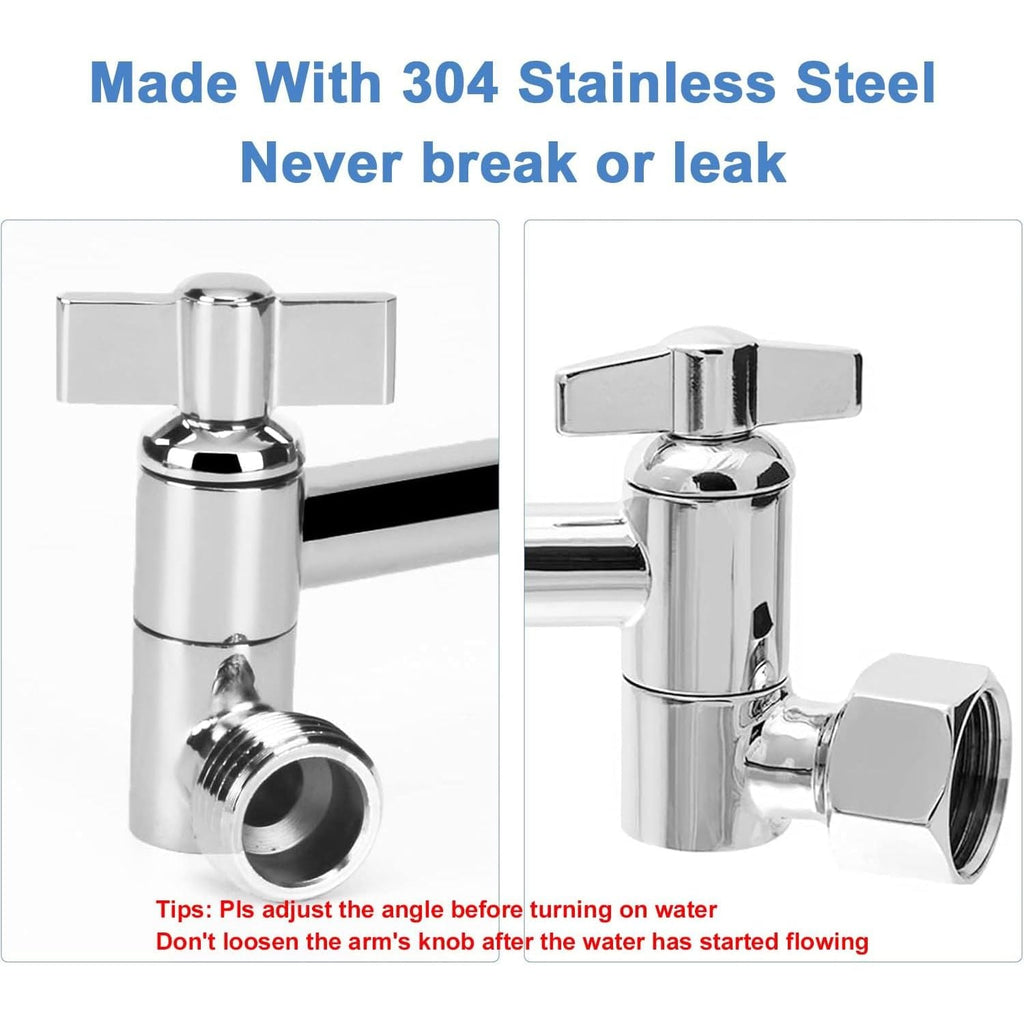 Buy now NearMoon Adjustable Shower Arm Universal Connection, Extension Arm, Adjust Angle to Upgrade Shower Experience, Easy to Install, Anti-leak (11 Inch, Chrome Finish) at indiglob india
