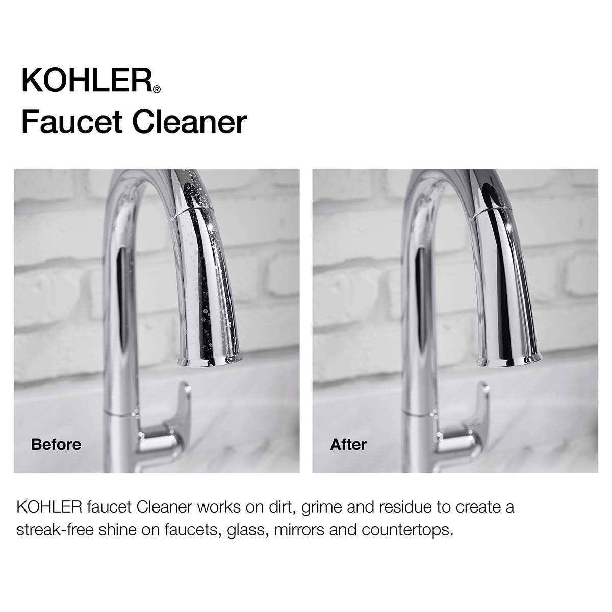 Buy now Kohler K-EC23723-NA Faucet Cleaner, Kitchen and Bathroom Cleaner, 28 FL Oz at indiglob india