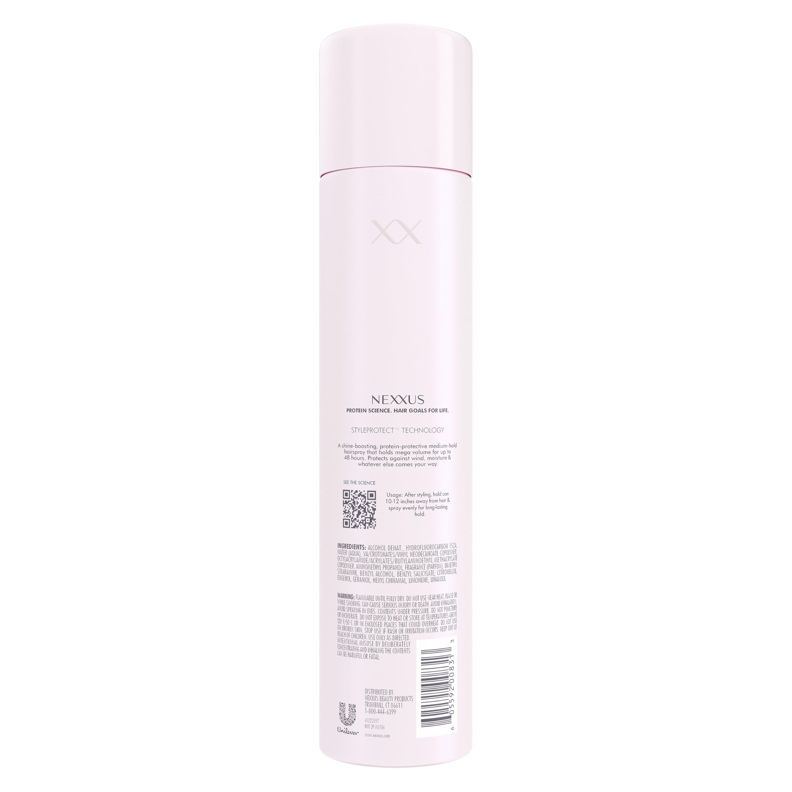 Nexxus XXL Volume Hairspray Medium Hold & Humidity Protection 10 oz | For flat hair - delivers 48 hour volume and flexible hold with shine and humidity protection.