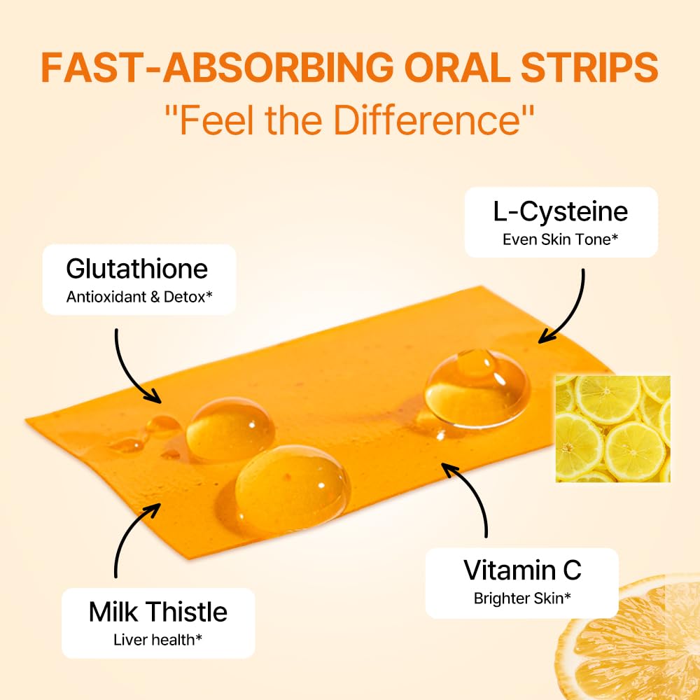 ESTHER FORMULA Liposomal Glutathione Strips (30 ct) - Glutathione Direct | Liposomal Glutathione Supplement with 90% Pure L-Glutathione for Antioxidant & Skin Glow Support, Fast-Absorbing Oral Strips