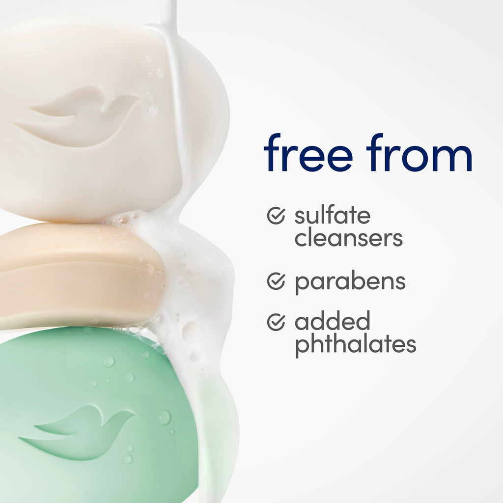 Dove Beauty Bar Soap Cool Moisture Cucumber & Green Tea Scent, 2 Bars for Refreshed Skin, Leaves Skin Refreshed 3.75 oz