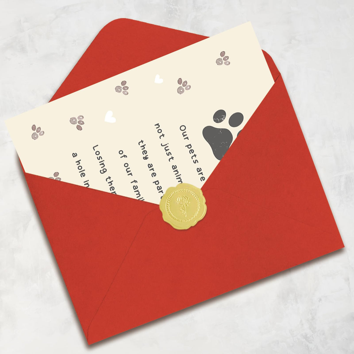 Pet Sympathy Card for Dog Cat, Pet Loss Memorial Gift