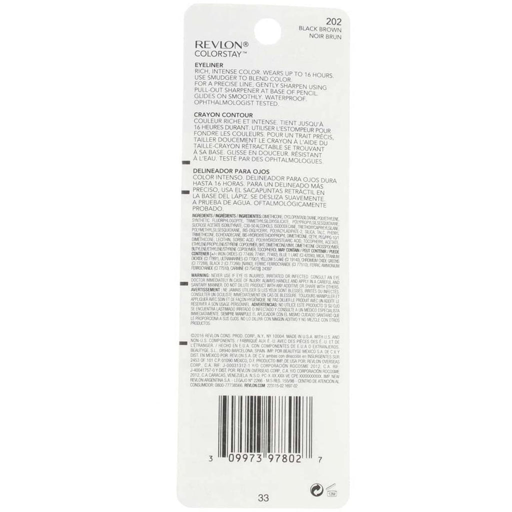 Buy now REVLON ColorStay Eyeliner with SoftFlex, Black Brown 202, 0.01 Ounce (28 g) (Pack of 2) at indiglob india