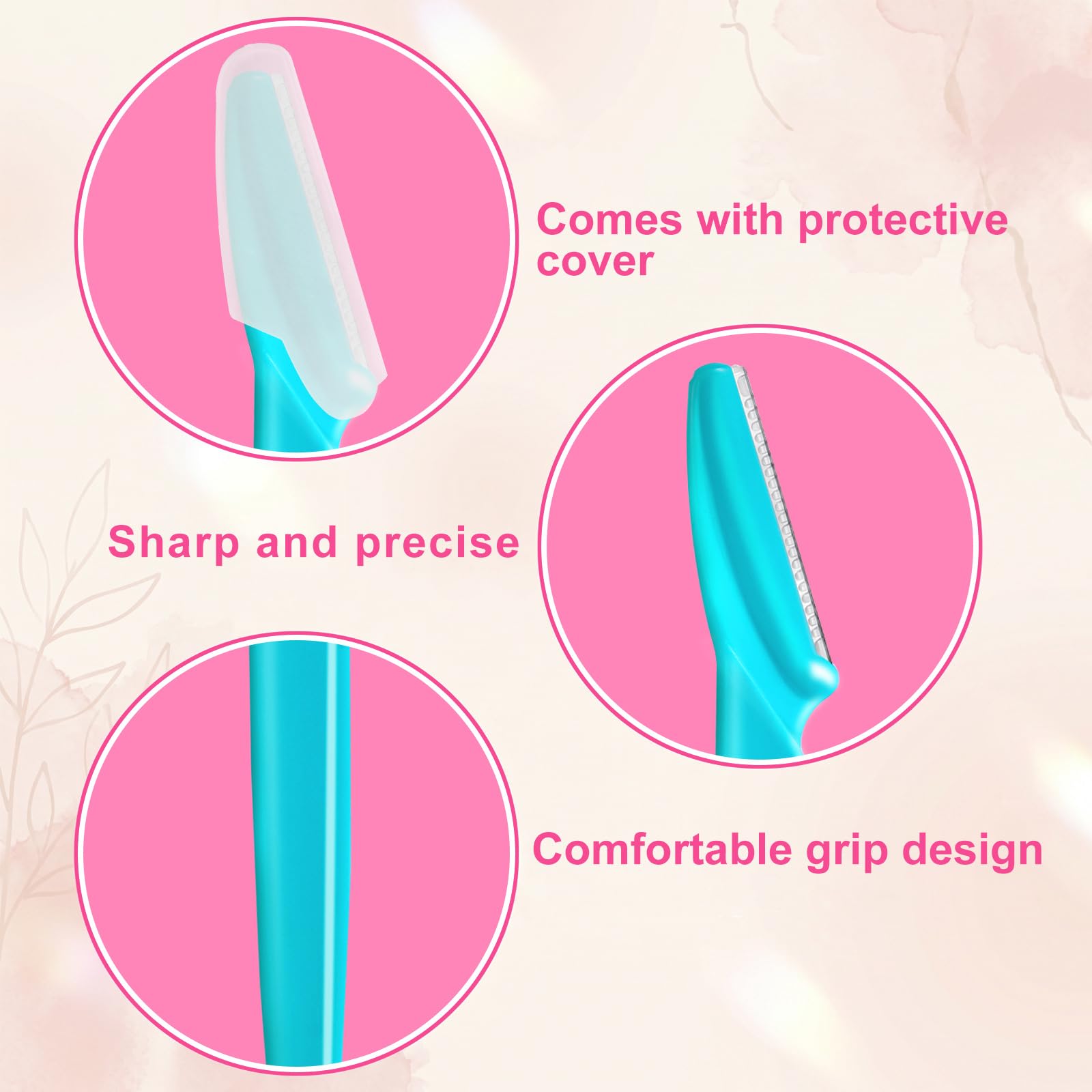 HFATMOS Eyebrow Razor, Face Razors for Women Men Multipurpose Exfoliating Face Shaver Facial Hair Removal Tools Eyebrow Trimmer with Protective Cover 12 Pcs
