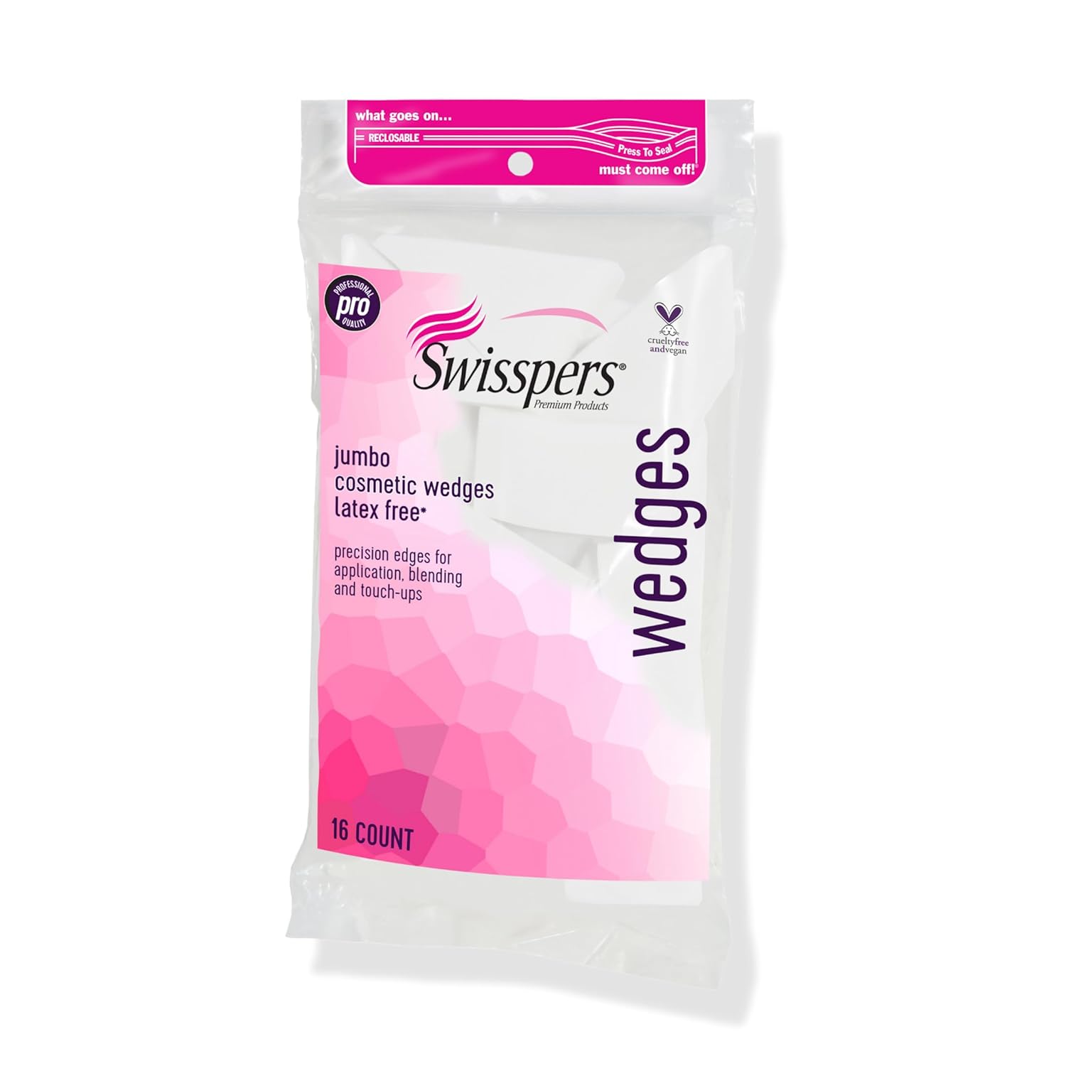 Buy now Swisspers Premium Cosmetic Wedges, Latex-Free Makeup Wedge, 32 per Package, 6 Packs (Total Count 192) 16 Count (Pack of 1) Wedge at indiglob india