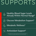 Premium Blood Sugar Support Supplement–Supports Healthy Blood Sugar Levels Already Within Normal Range – Includes Bitter Melon Extract, Vanadium, Chromium, Cinnamon, & Alpha Lipoic Acid-60 Capsules