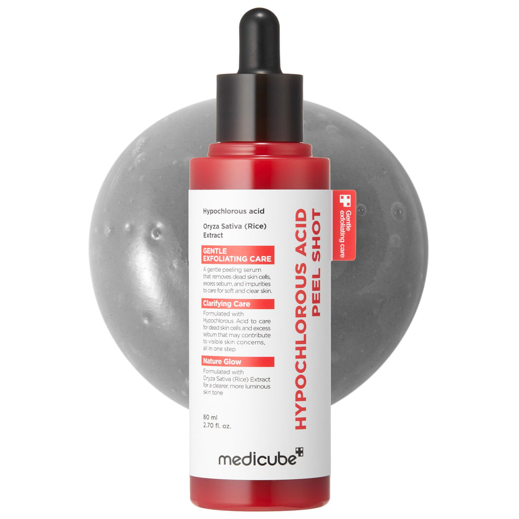 medicube Peel Shot with Hypochlorous Acid for Pores & Blackheads | Gentle Exfoliating Serum for Dead Skin Cells & Excess Sebum - Rice Extract, Panthenol for Hydrating & Smoothing, 2.7 fl.oz