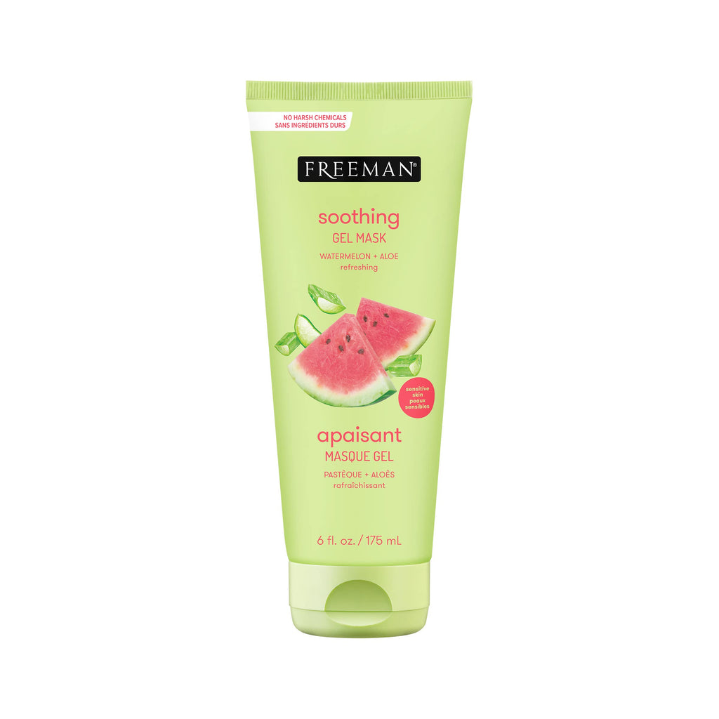 Buy now Freeman Soothing Watermelon & Aloe Gel Facial Mask, Hydrates, Nourishes, & Soothes Irritated Skin, Cooling, Calming Gel Face Mask, For Sensitive & Break-Out Prone Skin, 6 fl.oz. Tube, 1 Count at indiglob india