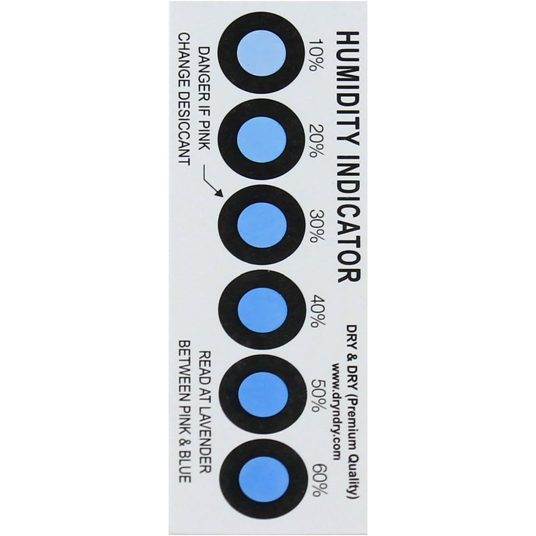 Buy now Premium Humidity Indicator Cards 20 Pack(Reusable) - 10-60% 6 Spot(20 Cards) at indiglob india