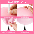 9 Inch Pink Pilates Ball, Exercise Stability Yoga Ball Small Exercise Ball with Air Pump for Core Workout, Balance Training, Home Gym, Office, Physical Therapy Anti-Burst PVC