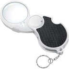 TECHSHARE Magnifying Glass with Light, Lighted Magnifying Glass, Handheld Pocket Magnifier Small Illuminated Folding Hand Held Lighted Magnifier for Reading Coins Hobby Travel - 45 Mm Diameter